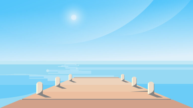 綺麗な海と晴れた空